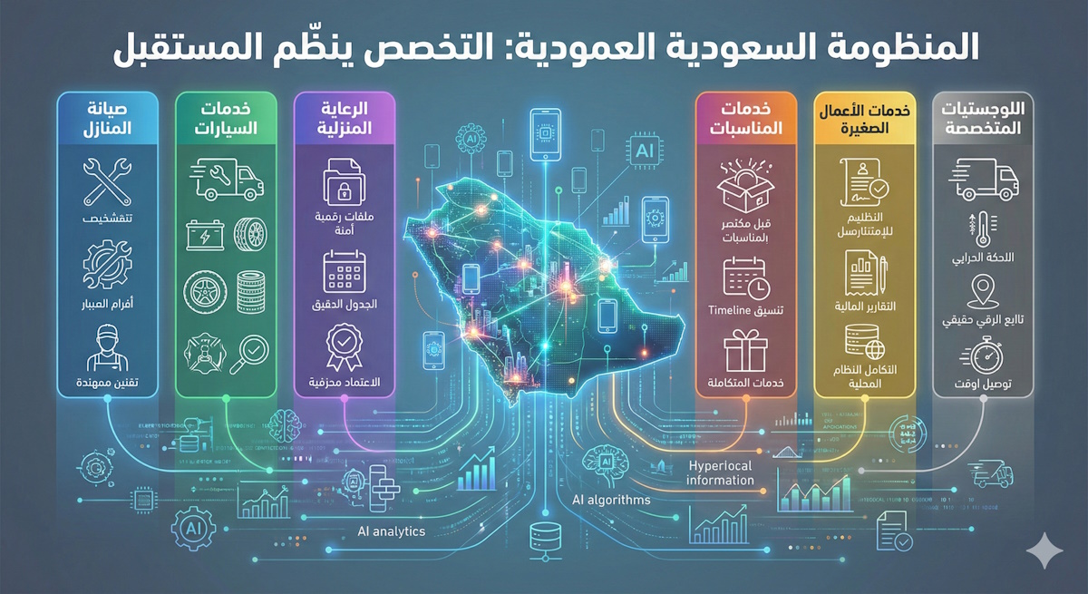صورة تعبر عن المنظومة السعودية العمودية 