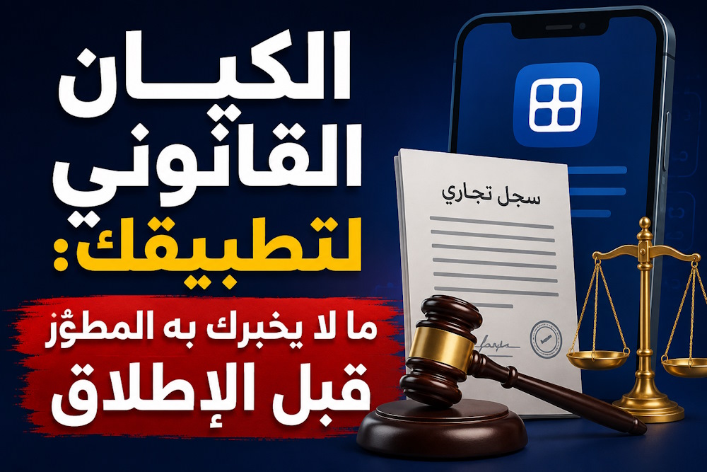 الكيان القانوني لتطبيقك: ما لا يخبرك به المطوّر قبل الإطلاق