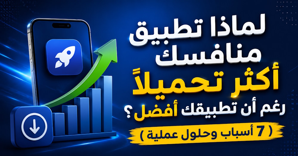 لماذا تطبيق منافسك أكثر تحميلاً رغم أن تطبيقك أفضل؟ أسباب وحلول لزيادة تحميلات تطبيقات الجوال